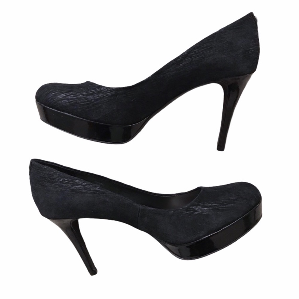 Tahari Sophia Black Suede Platform Heels Size 8M